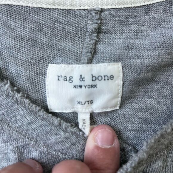 Rag and Bone Gray Short Sleeve Shirt, size XL - Picture 4 of 10
